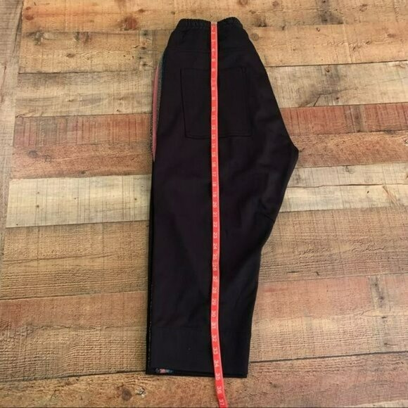 Lost daze mens athletic loose fit pants black drawstring waist multi side stripe - Picture 10 of 10